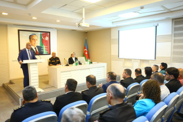 Binəqədi rayonunda “Su hövzələrində insanların təhlükəsizliyinin təmin edilməsi” mövzusunda müşavirə keçirildi