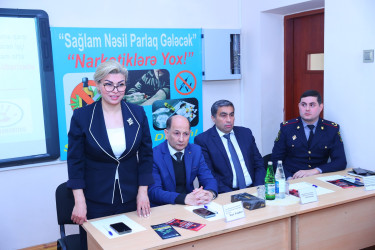 Binəqədi rayonu 283 № li tam orta məktəbdə valideynlərin iştirakı ilə “Narkomanlığa qarşı mübarizədə ailələrin rolu” mövzusunda maarifləndirici görüş keçirildi
