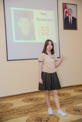 Binəqədi rayonu İlqar Məmmədov adına 298 № li tam orta məktəbdə şəhidin 52-ci ildönümü münasibətilə “Əbədiyaşar qəhrəman” adlı tədbir keçirildi