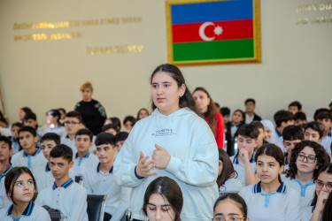 Binəqədi rayonu 115 nömrəli tam orta məktəbdə "Narkotiksiz gələcək naminə” mövzusunda görüş keçirildi