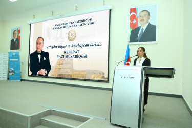 “Şəhərsalma və Memarlıq İli” çərçivəsində xalqımızın ümmumilli lideri Heydər Əliyevin əziz xatirəsinə həsr olunmuş “Heydər Əliyev və Azərbaycan tarixi” mövzusunda elmi-praktik konfransın rayon mərhələsi keçirildi