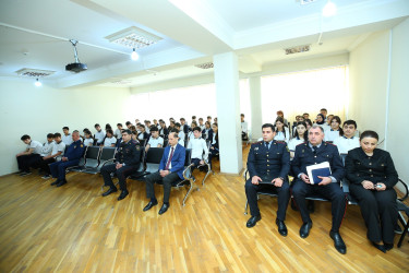 Binəqədi rayonu 143 № li tam orta məktəbdə "Narkotiksiz gələcək naminə” mövzusunda maarifləndirici görüş keçirildi