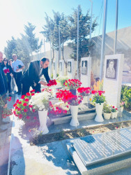 Şəhid Heydərov Rafiq Rahim oğlunun şəhadətinin ildönümü ilə əlaqədar məzarı ziyarət olundu