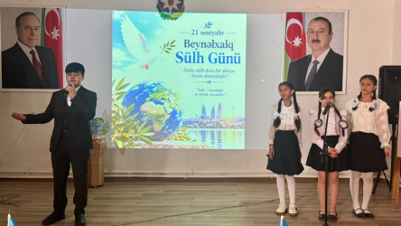 6 № li Uşaq-Gənclər İnkişaf Mərkəzində 21 Sentyabr–Beynəlxalq Sülh Gününə həsr olunmuş  "Sülh, dostluq və həmrəylik naminə” adlı tədbir keçirildi