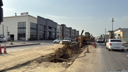 Su və kanalizasiya xətlərinin çəkilməsi ilə əlaqədar asfalt örtüyünün sökülməsi və bərpası ilə bağlı həyata keçirilən işlər
