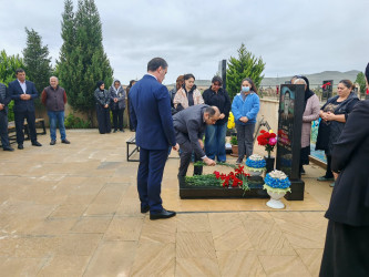 Şəhid Əzizov Elgün Elman oğlunun anım günü ilə əlaqədar məzarı ziyarət olundu