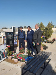 Şəhid Əmirli Əmirşah Səttar oğlunun şəhadətinin ildönümü ilə əlaqədar məzarı ziyarət olundu