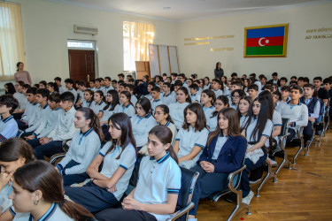 Binəqədi rayonu 115 nömrəli tam orta məktəbdə "Narkotiksiz gələcək naminə” mövzusunda görüş keçirildi