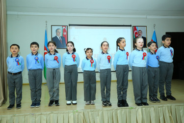 Binəqədi rayonu 83 № li məktəb-liseydə Ümummilli Lider Heydər Əliyevin xatirəsinə həsr olunmuş “Ulu Öndərin izi ilə – nəsildən nəsilə” adlı tədbir keçirildi