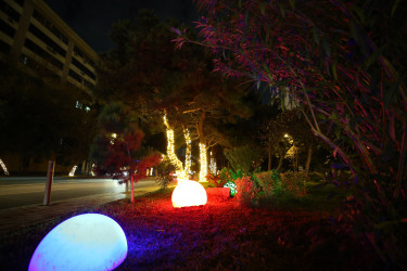 31 Dekabr - “Dünya Azərbaycanlılarının Həmrəyliyi Günü” və “Yeni il” bayramı münasibətilə Binəqədi rayonunun prospektləri, küçələri, parkları bəzədildi