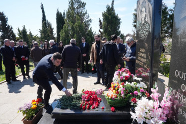 2016-cı il Aprel döyüşlərinin şəhidi Fəxrəddin Qurbanlının anım günü ilə əlaqədar məzarı ziyarət olundu
