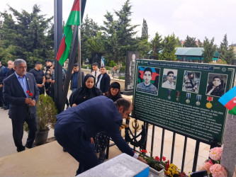 Şəhid Rəhimov Zamin Vahid oğlunun anım günü ilə əlaqədar məzarı ziyarət olundu