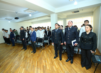 Binəqədi rayonu 143 № li tam orta məktəbdə "Narkotiksiz gələcək naminə” mövzusunda maarifləndirici görüş keçirildi