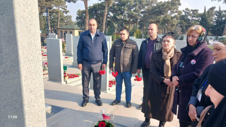 Şəhid Ağayev Ramiz İmamverdi oğlunun şəhadətinin ildönümü ilə əlaqədar məzarı ziyarət olundu
