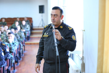 “Konstitusiya və Suverenlik İli” çərçivəsində Fövqəladə Hallar Nazirliyinin Mülki Müdafiə Qoşunlarında 8 Noyabr-“Zəfər Günü”nün beşilliyi münasibətilə tədbir keçirildi
