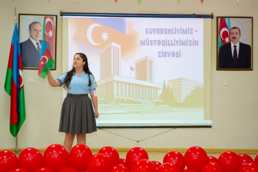 Binəqədi rayonu 83 nömrəli məktəb-liseyin birgə təşkilatçılığı ilə "Konstitusiya və Suverenlik ili"nə həsr edilmiş "Suverenliyimiz-Müstəqilliyimizin zirvəsi" adlı tədbir keçirildi