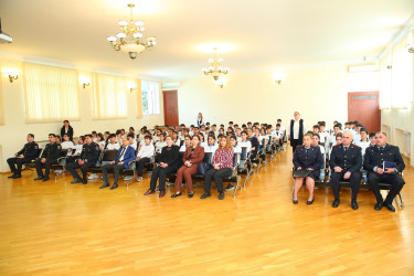 Binəqədi rayonu 135 nömrəli tam orta məktəbdə "Narkotiksiz gələcək naminə” mövzusunda görüş keçirildi