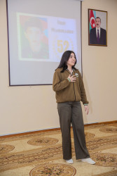 Binəqədi rayonu İlqar Məmmədov adına 298 № li tam orta məktəbdə şəhidin 52-ci ildönümü münasibətilə “Əbədiyaşar qəhrəman” adlı tədbir keçirildi