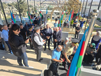 Şəhid Quliyev Ramin Rizvan oğlunun şəhadətinin ildönümü ilə əlaqədar məzarı ziyarət olundu