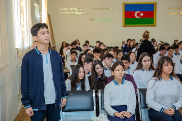 Binəqədi rayonu 115 nömrəli tam orta məktəbdə "Narkotiksiz gələcək naminə” mövzusunda görüş keçirildi
