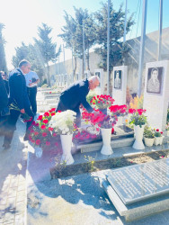 Şəhid Heydərov Rafiq Rahim oğlunun şəhadətinin ildönümü ilə əlaqədar məzarı ziyarət olundu