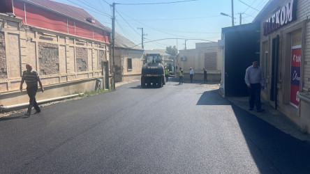 Binəqədi qəsəbəsi, Gülməmməd Ramazanov küçəsində asfalt örtüyünün çəkilməsi işləri tamamlandı