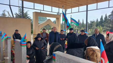 Şəhid Məmmədli Murad Teymurşah oğlunun şəhadətinin ildönümü ilə əlaqədar məzarı ziyarət olundu