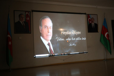Binəqədi rayonu 83 № li məktəb-liseydə Ümummilli Lider Heydər Əliyevin xatirəsinə həsr olunmuş “Ulu Öndərin izi ilə – nəsildən nəsilə” adlı tədbir keçirildi