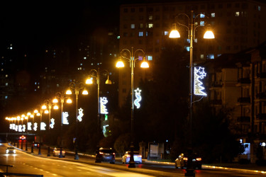 31 Dekabr - “Dünya Azərbaycanlılarının Həmrəyliyi Günü” və “Yeni il” bayramı münasibətilə Binəqədi rayonunun prospektləri, küçələri, parkları bəzədildi