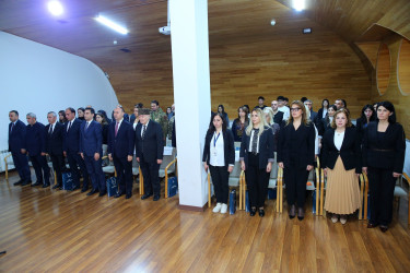 "İdrak” liseyində "Konstutsiya və Suverenlik ili" çərçivəsində “ 8 Noyabr-Zəfər Gününün beşinci ildönümünə həsr olunmuş "Zəfərin qəhrəmanları: şəhidlər və qazilər" adlı tədbir təşkil olundu