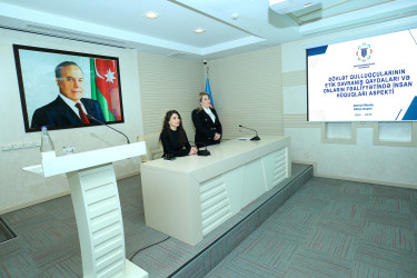 “Konstitusiya və Suverenlik İli” çərçivəsində “Dövlət qulluqçularının etik davranış qaydaları və onların fəaliyyətində insan hüquqları aspekti” mövzusunda məlumat sessiyası keçirildi