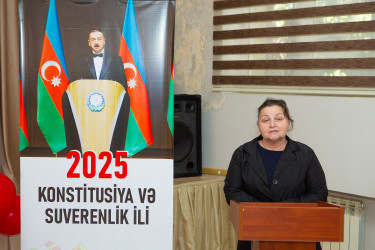 Binəqədi rayonu 83 nömrəli məktəb-liseyin birgə təşkilatçılığı ilə "Konstitusiya və Suverenlik ili"nə həsr edilmiş "Suverenliyimiz-Müstəqilliyimizin zirvəsi" adlı tədbir keçirildi