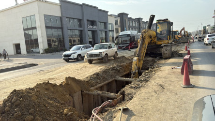 Su və kanalizasiya xətlərinin çəkilməsi ilə əlaqədar asfalt örtüyünün sökülməsi və bərpası ilə bağlı həyata keçirilən işlər