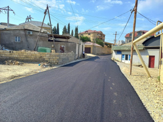Binəqədi rayonu Sulutəpə qəsəbəsi Ruslan Allahverdiyev küçəsində asfaltlama işləri aparıldı