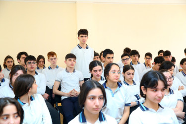 Binəqədi rayonu 267 № li məktəb-liseydə "Narkotiksiz gələcək naminə” mövzusunda görüş 13.03.2025