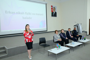 “Erkən nigah fiziki və mənəvi bəladır” mövzusunda diskussiya formatında tədbir 31.05.2024