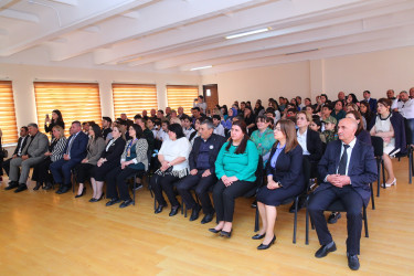 Binəqədi rayonu Elşad Həmidov adına 267 nömrəli məktəb-liseydə I Qarabağ müharibəsində qəhrəmancasına şəhid olmuş Həmidov Elşad Qoşqar oğlunun anım günü ilə bağlı tədbir 19.04.2024