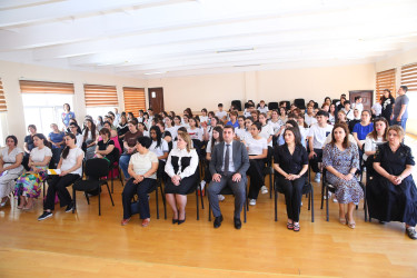 Binəqədi rayonu 267 saylı məktəb-liseydə “Yeniyetmələr arasında peşə təhsilinin təbliği” layihəsi çərçivəsində maarifləndirici tədbir 06.06.2024