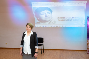 28.04.2025 - Oftolmoloq alim, akademik Zərifə xanım Əliyevanın anadan olmasının 102-ci ildönümü münasibətilə “Zərifə Əliyeva ömrünün işığı” adlı tədbir