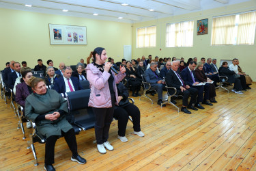 09 aprel 2026-cı il tarixində Binəqədi Rayon İcra Hakimiyyətinin başçısı Elxan Allahverdiyevin 9-cu mikrorayon sakinləri ilə səyyar qəbulu