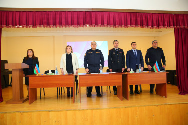 Binəqədi rayonu 267 № li məktəb-liseydə "Narkotiksiz gələcək naminə” mövzusunda görüş 13.03.2025