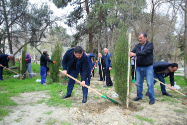 Binəqədi Rayon İcra Hakimiyyətinin və M.Ə.Rəsulzadə Bələdiyyəsinin birgə təşkilatçılığı ilə ağacəkmə aksiyası 06.04.2024